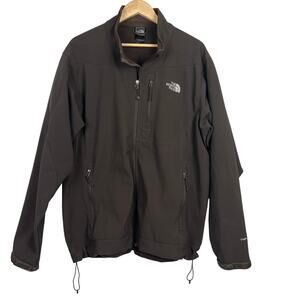 EUC The North Face TNF Apex Bionic Jacket Men XL Brown Full Zip Fleece Line Coat